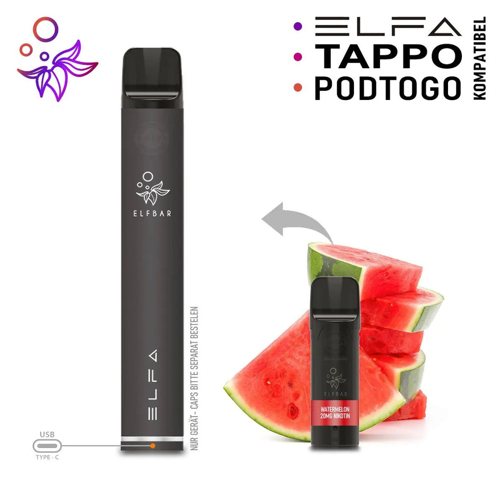 Elfbar ELFA Akku Basis 500 mAh (USB - C) – einzeln kaufen - Vapechamp.de