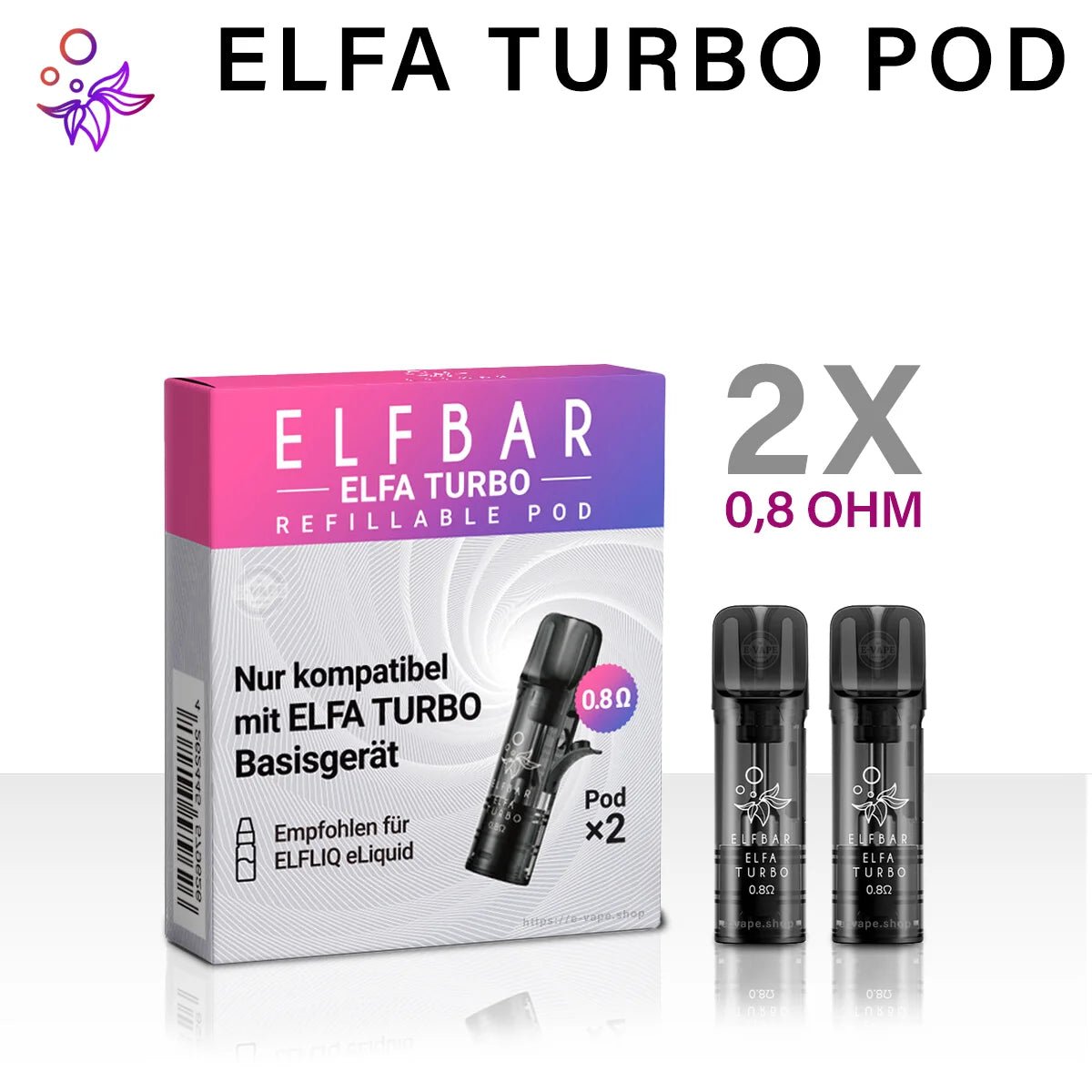 elfbar turbo pod läuft aus ELFA Leerpods 0,8 Ohm 2ml – 2 Stk elfbar turbo pods ELFLIQ Blackberry Cherry Nikotinsalz Pods Farbe:Navy-Blue