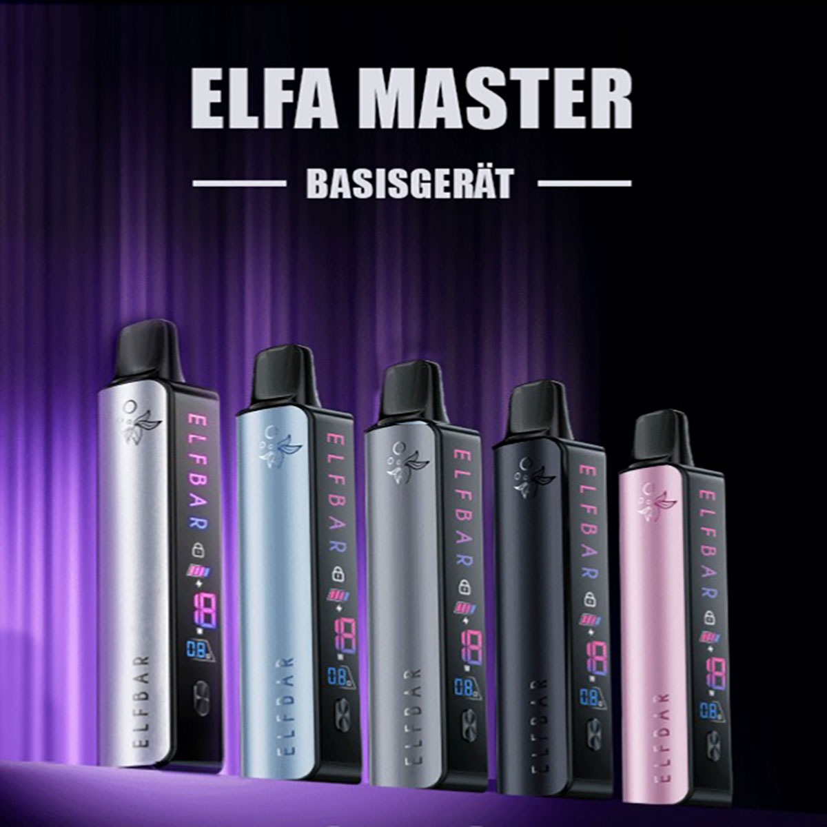 Elfbar ELFA Master 850mAh Akku mit Watt-Einstellung – alle Farben