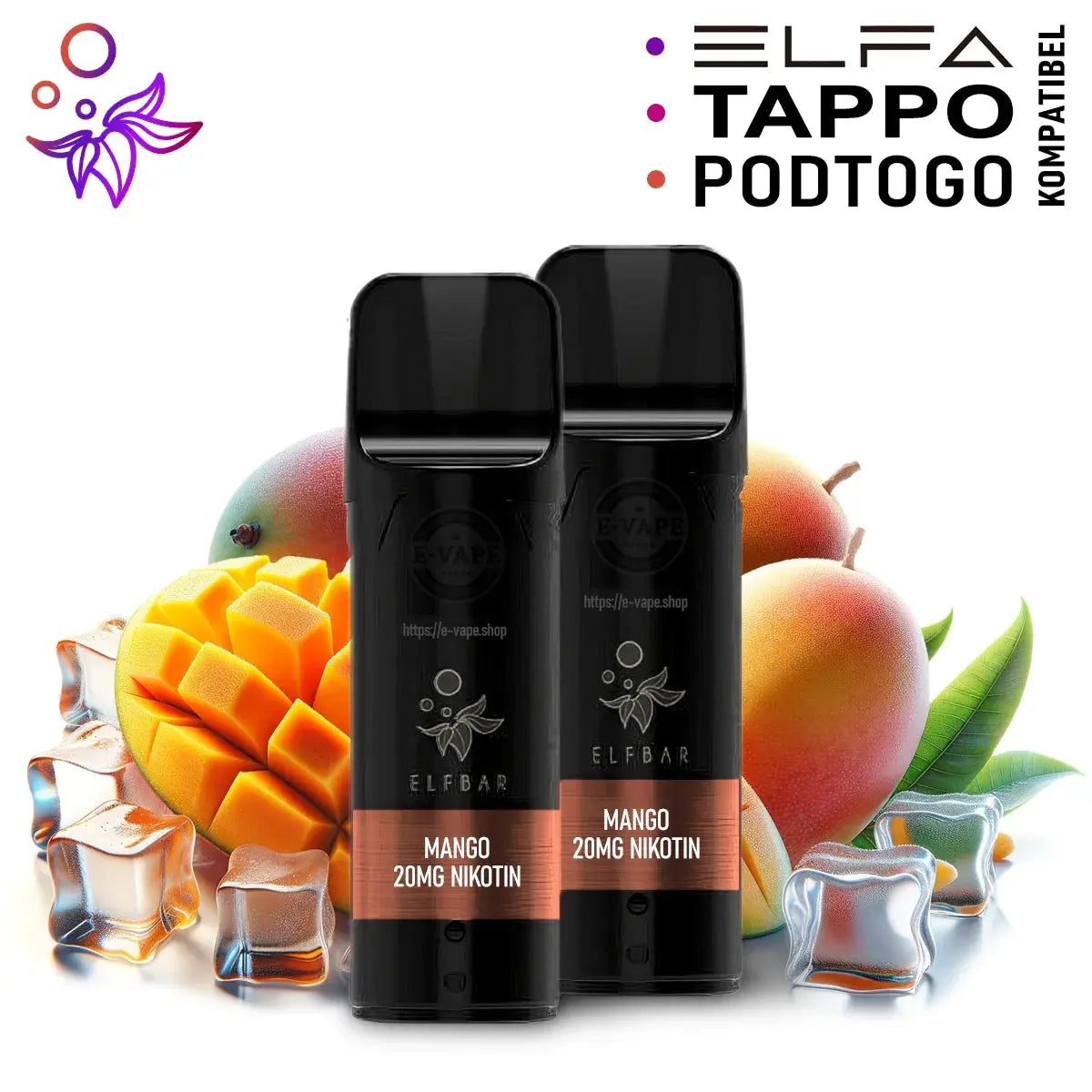 Mango Pods für Elfbar Elfa, Tappo