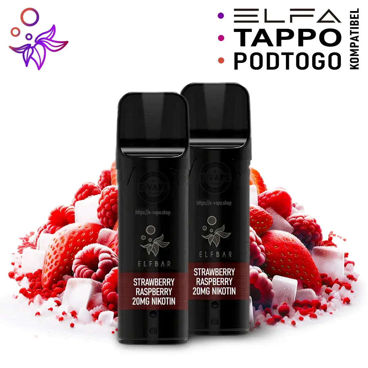 Strawberry Raspberry Pods für Elfbar Elfa, Tappo