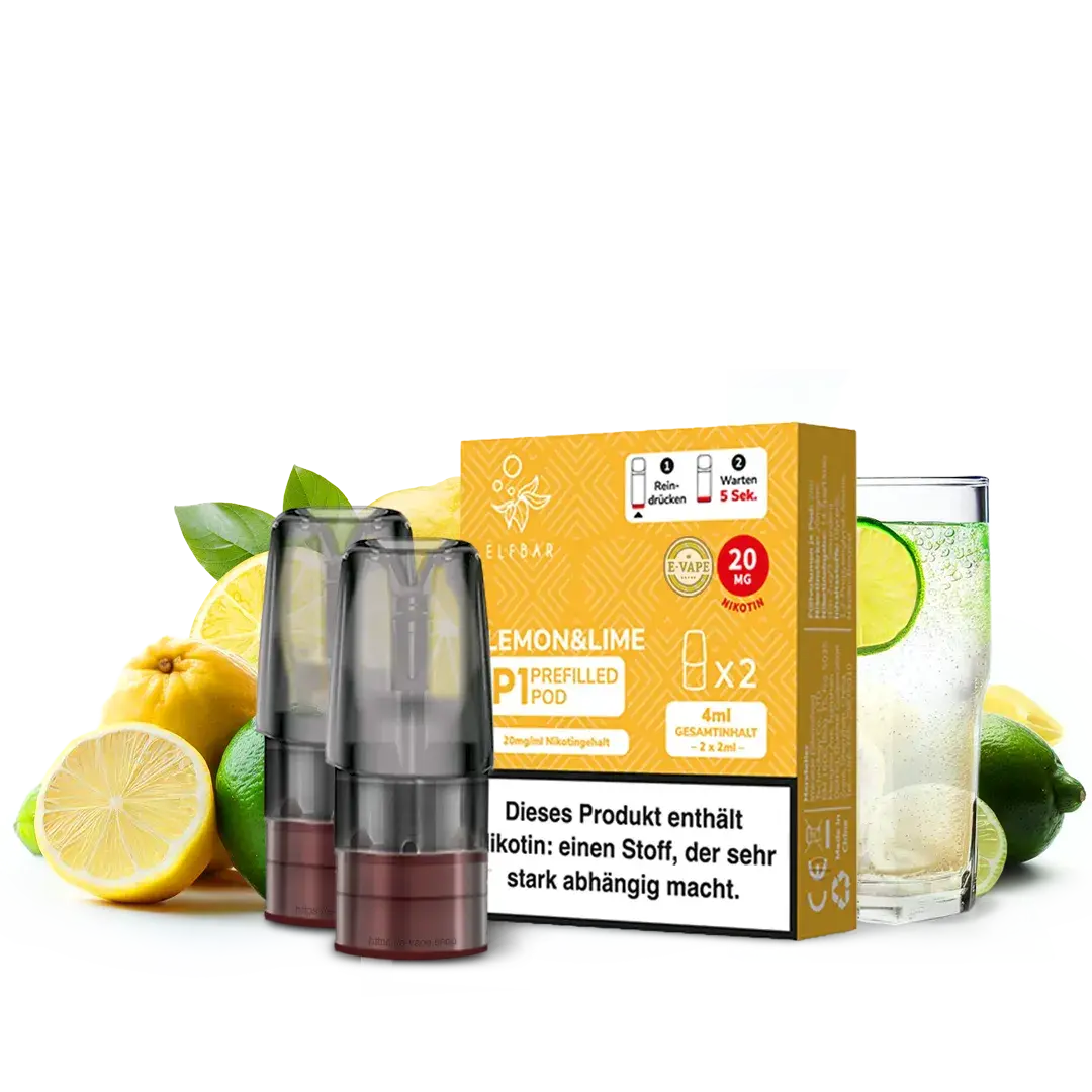 Elfbar Mate 500 2x Lemon and Lime 20mg Pod - Vapechamp.de
