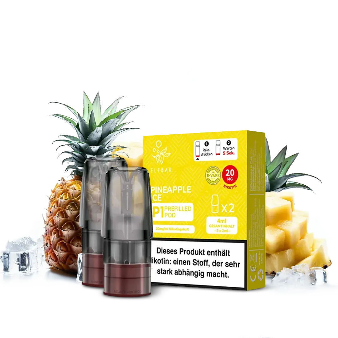 Elfbar Mate 500 2x Pineapple Ice 20mg Pod - Vapechamp.de