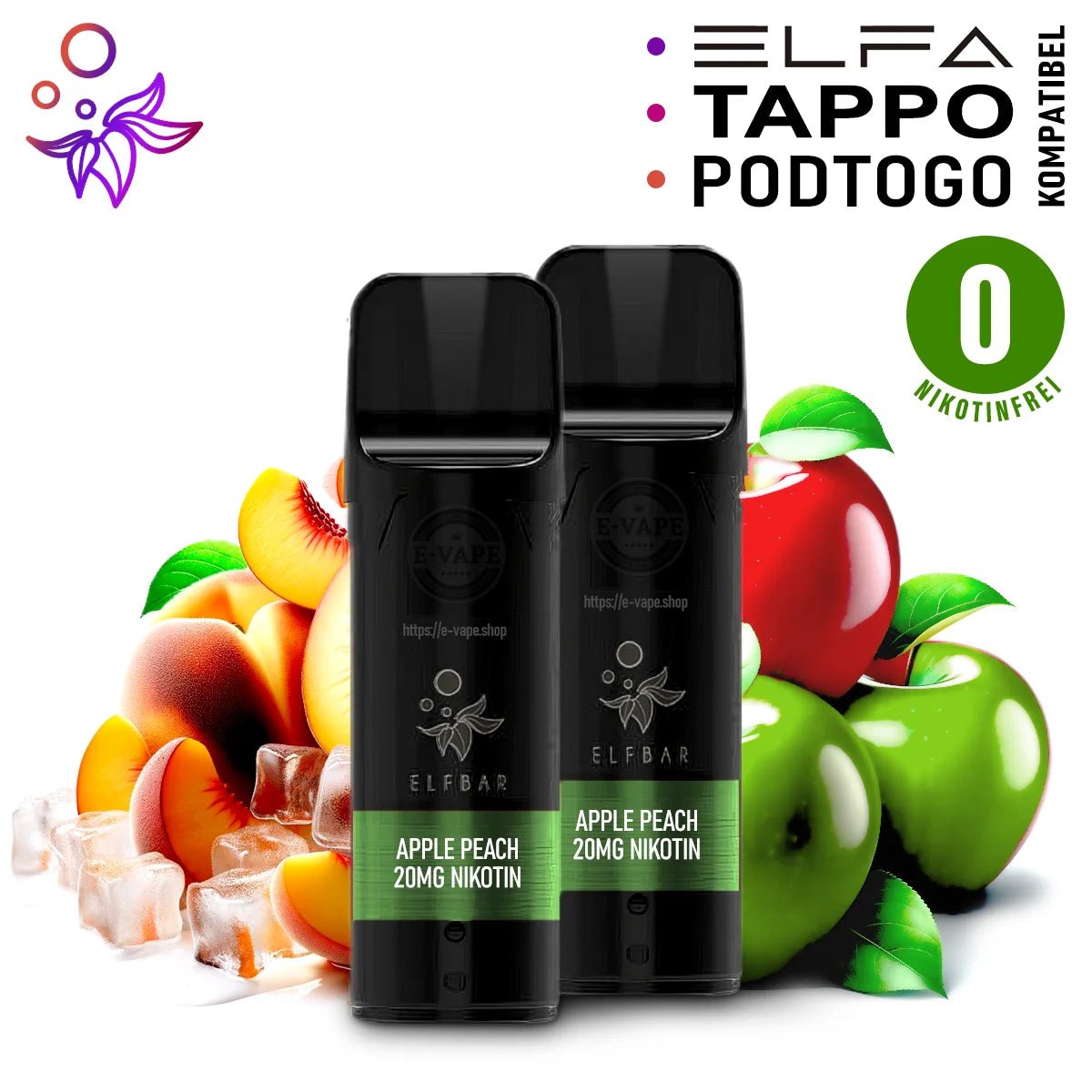 Elfbar Pods ELFA Nikotinfrei 0 mg/ml 2 Stk