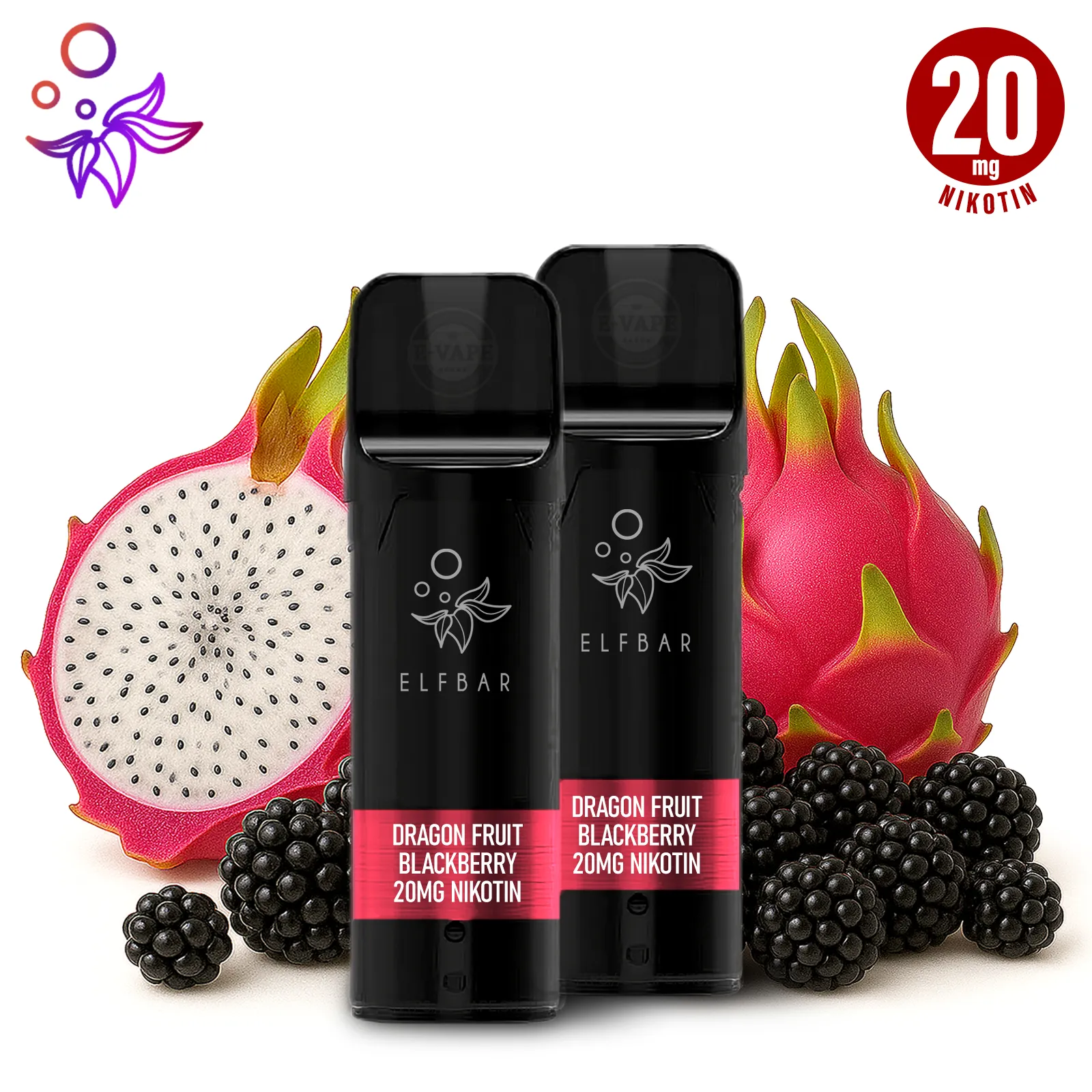 Elfbar Pods ELFA Dragon Fruit Blackberry 20mg Elfbar
