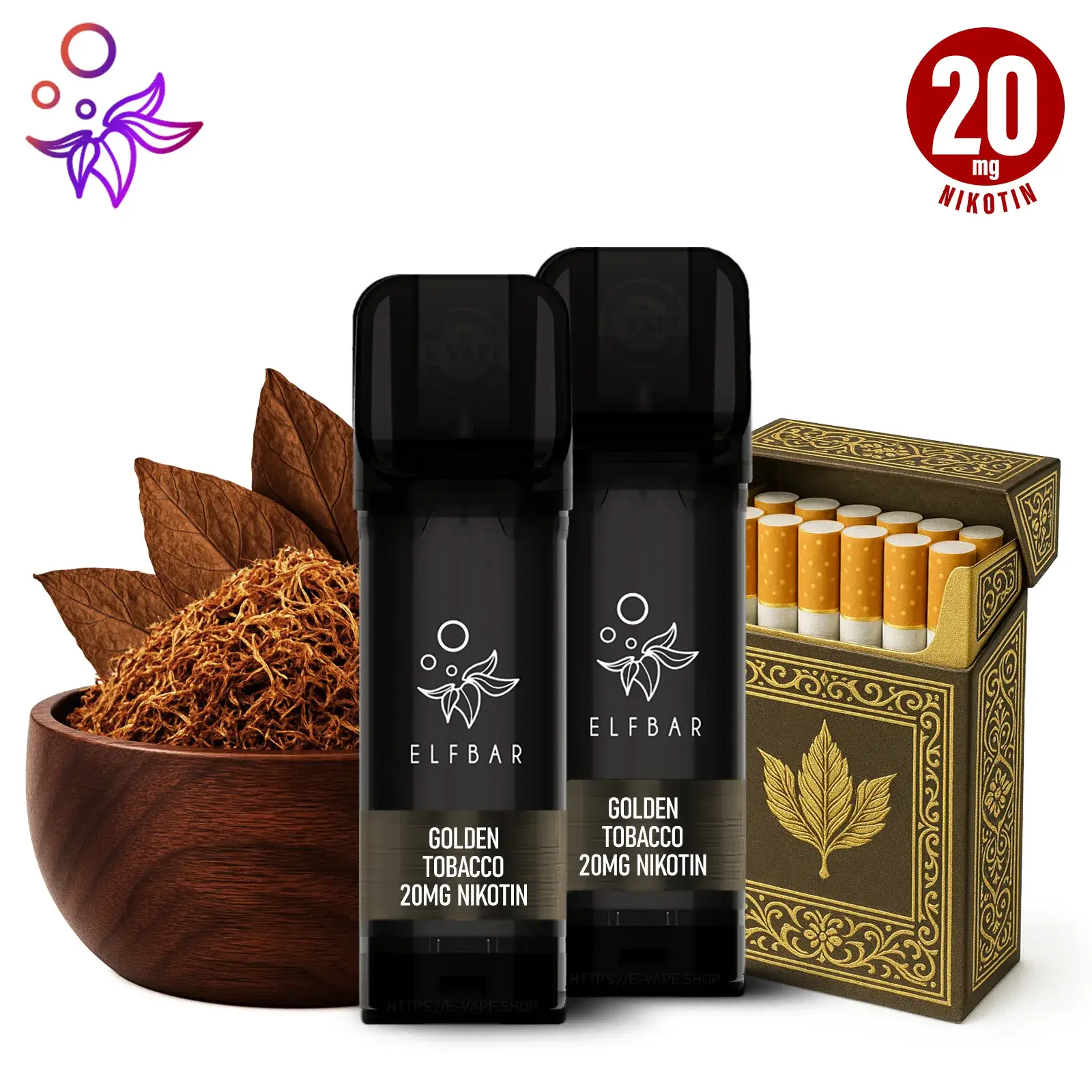 Elfbar ELFA Golden Tobacco Pods 2 Stück jetzt online bestellen