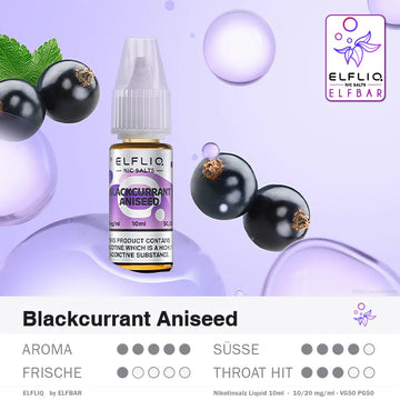 Elfbar Liquid ELFLIQ Blackcurrant Aniseed 10/20mg