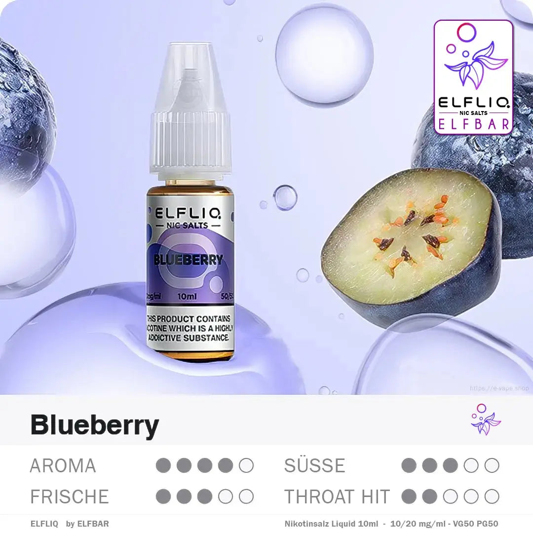 Elfbar Liquid ELFLIQ Blueberry 10/20mg Elfbar