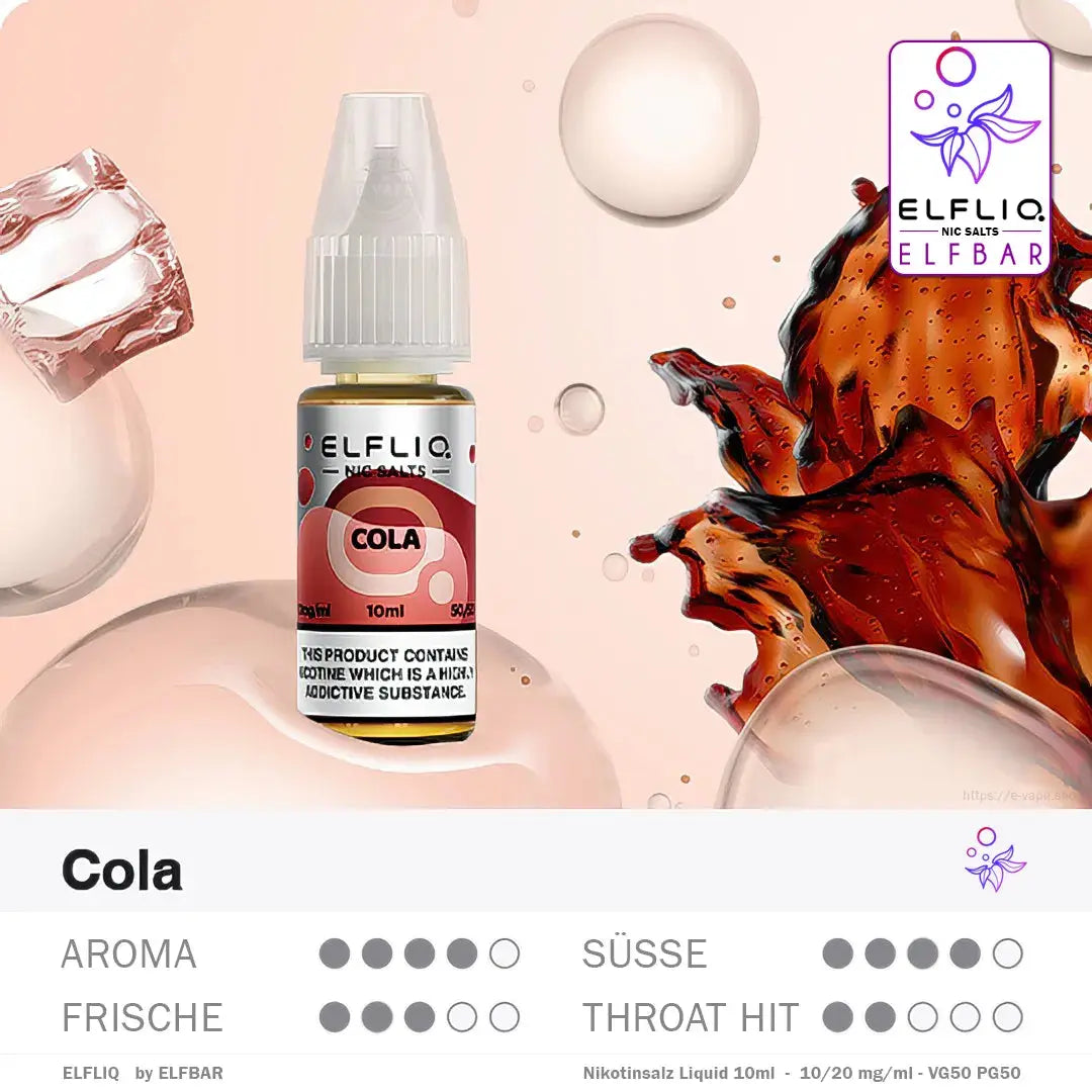 Elfbar Liquid ELFLIQ Cola 10/20mg Elfbar