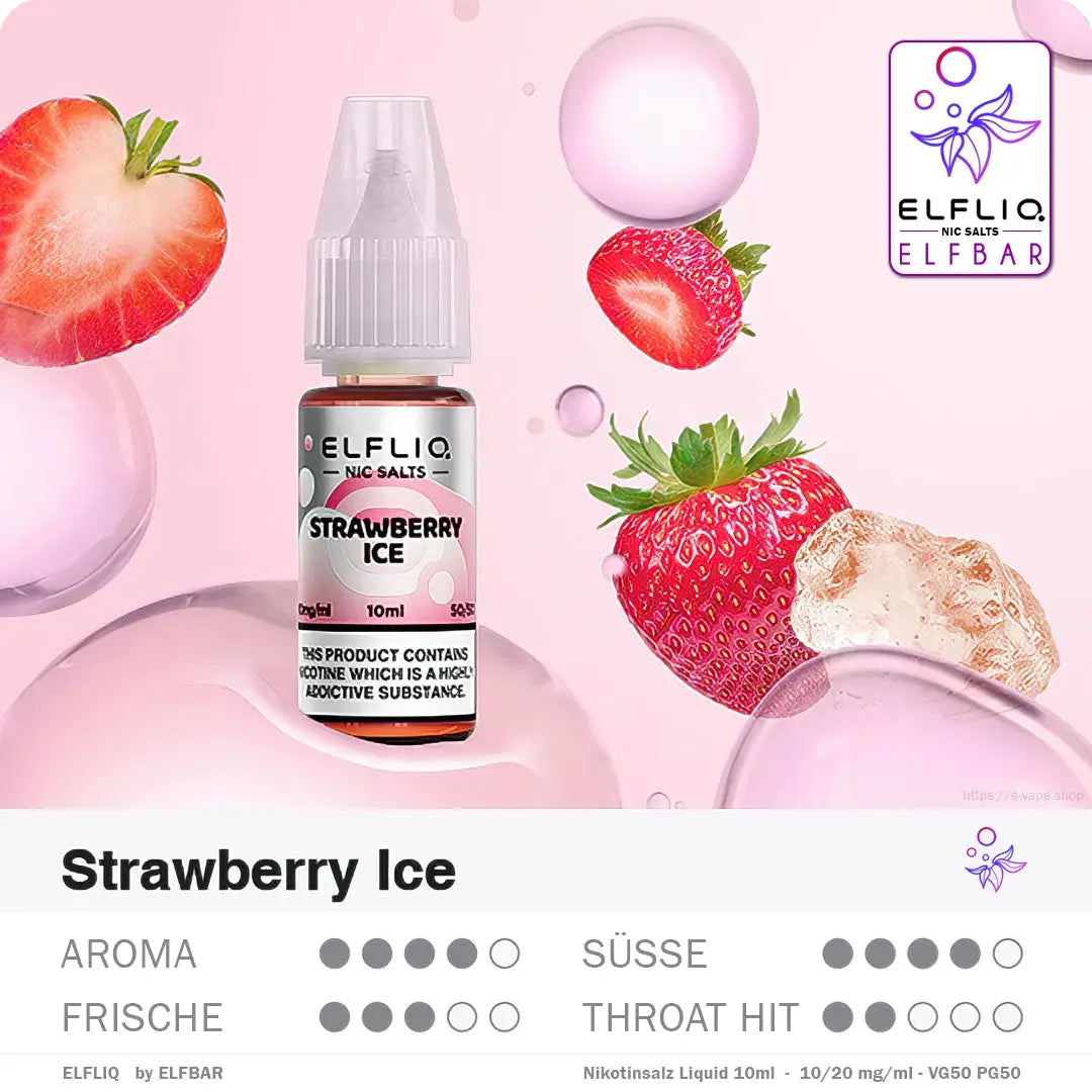 Elfbar Liquid ELFLIQ Strawberry Ice 10/20mg Elfbar