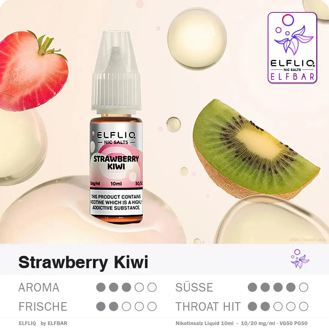 Elfbar Liquid ELFLIQ Strawberry Kiwi 10/20mg Elfbar