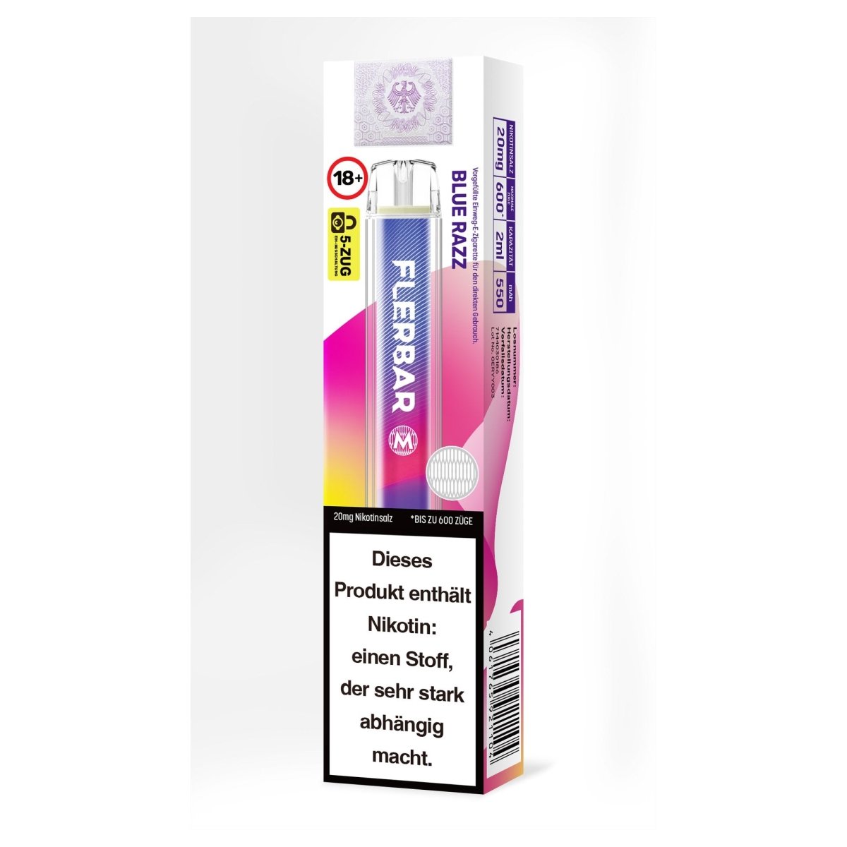 Flerbar M Einweg E-Zigarette 20mg – bis zu 600 Züge - Vapechamp.de