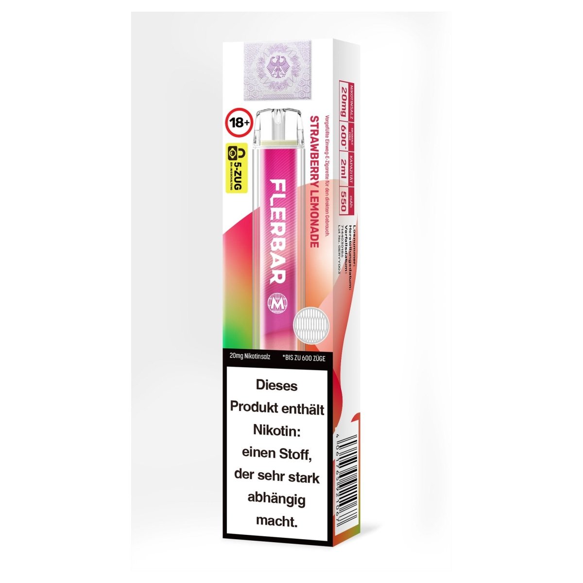 Flerbar M Einweg E-Zigarette 20mg – bis zu 600 Züge - Vapechamp.de