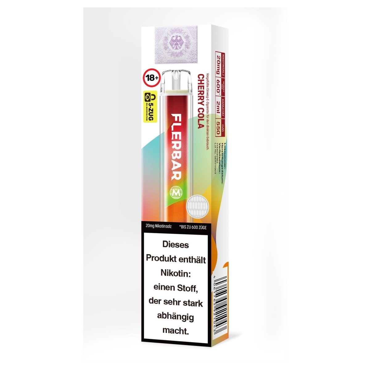 Flerbar M Einweg E-Zigarette 20mg – bis zu 600 Züge - Vapechamp.de