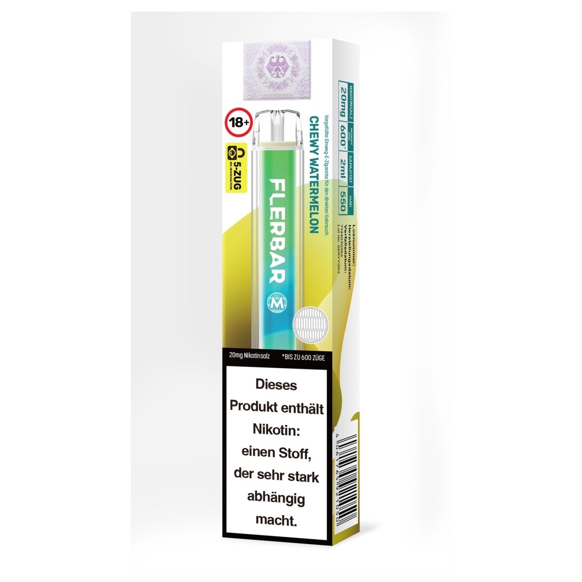 Flerbar M Einweg E-Zigarette 20mg – bis zu 600 Züge - Vapechamp.de