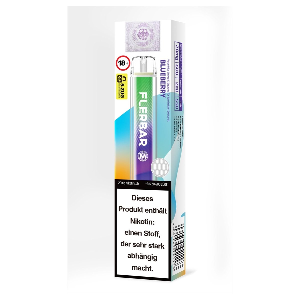 Flerbar M Einweg E-Zigarette 20mg – bis zu 600 Züge - Vapechamp.de