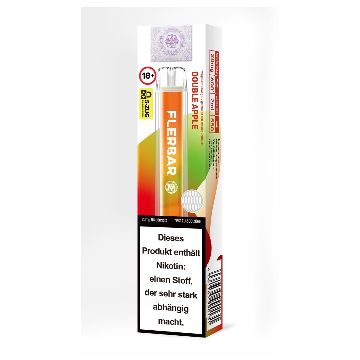 Flerbar M Einweg E-Zigarette 20mg – bis zu 600 Züge - Vapechamp.de