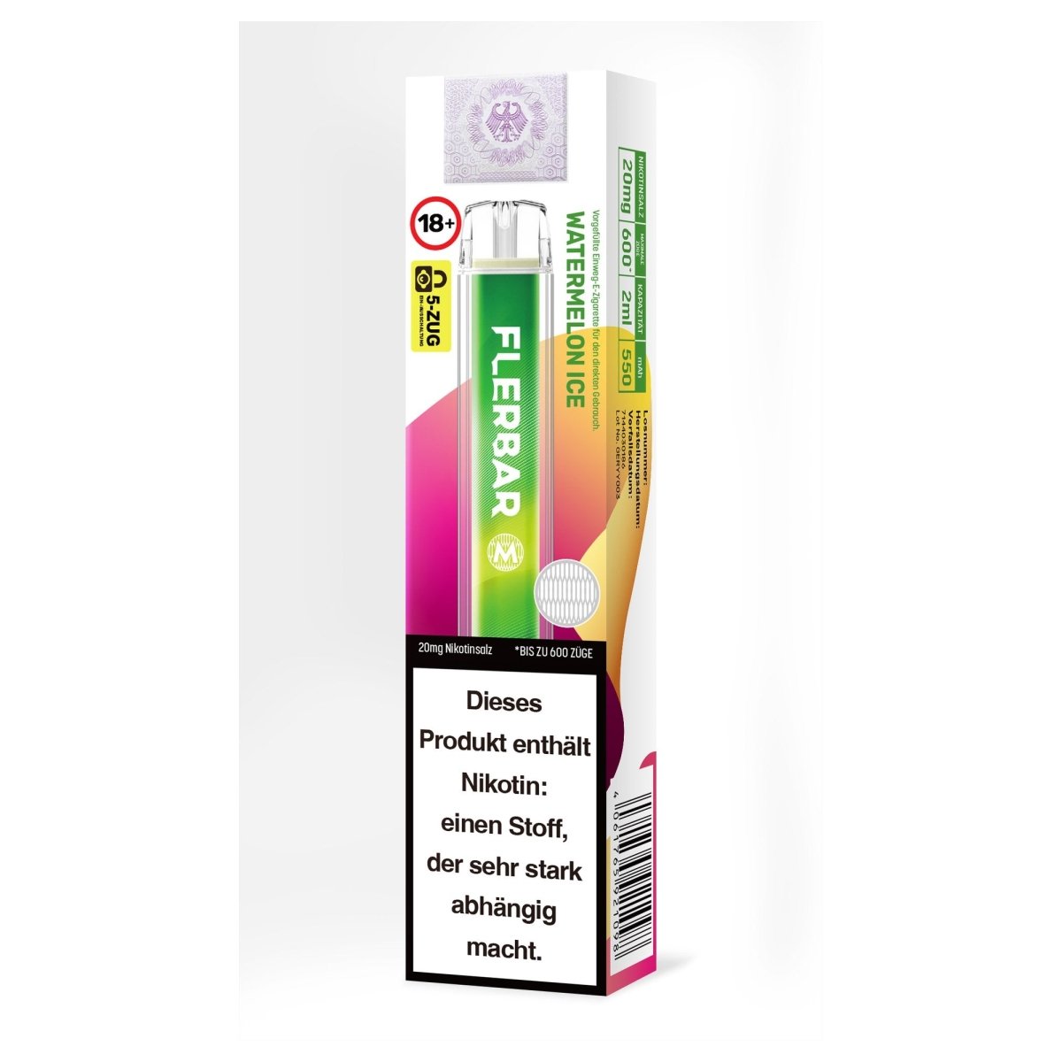 Flerbar M Einweg E-Zigarette 20mg – bis zu 600 Züge - Vapechamp.de