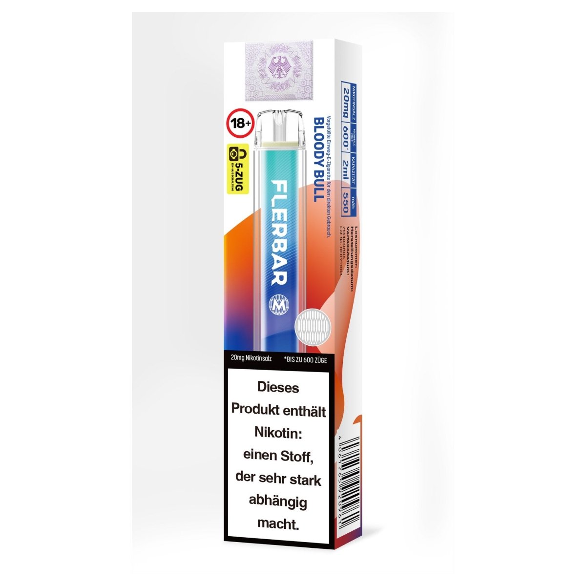 Flerbar M Einweg E-Zigarette 20mg – bis zu 600 Züge - Vapechamp.de