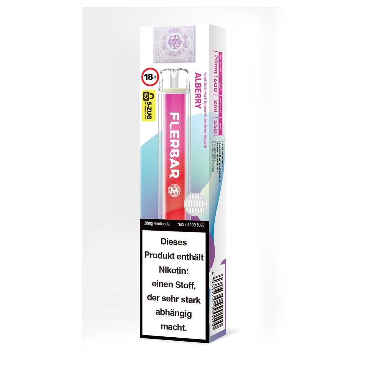 Flerbar M Einweg E-Zigarette 20mg – bis zu 600 Züge - Vapechamp.de