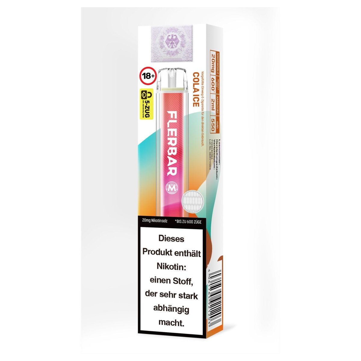 Flerbar M Einweg E-Zigarette 20mg – bis zu 600 Züge - Vapechamp.de