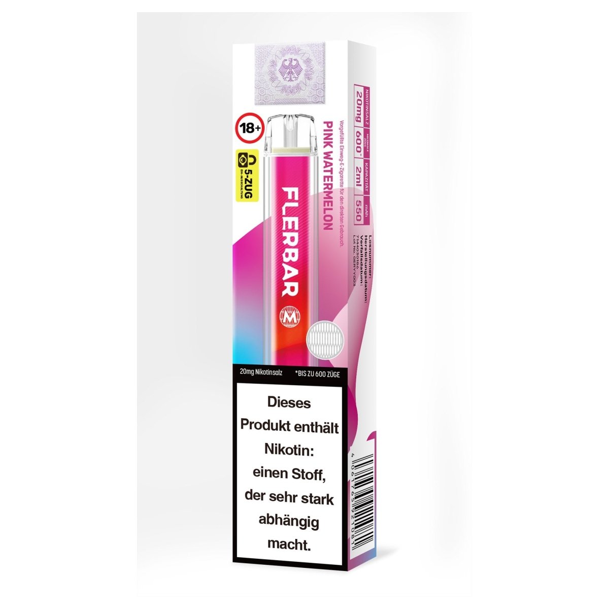 Flerbar M Einweg E-Zigarette 20mg – bis zu 600 Züge - Vapechamp.de