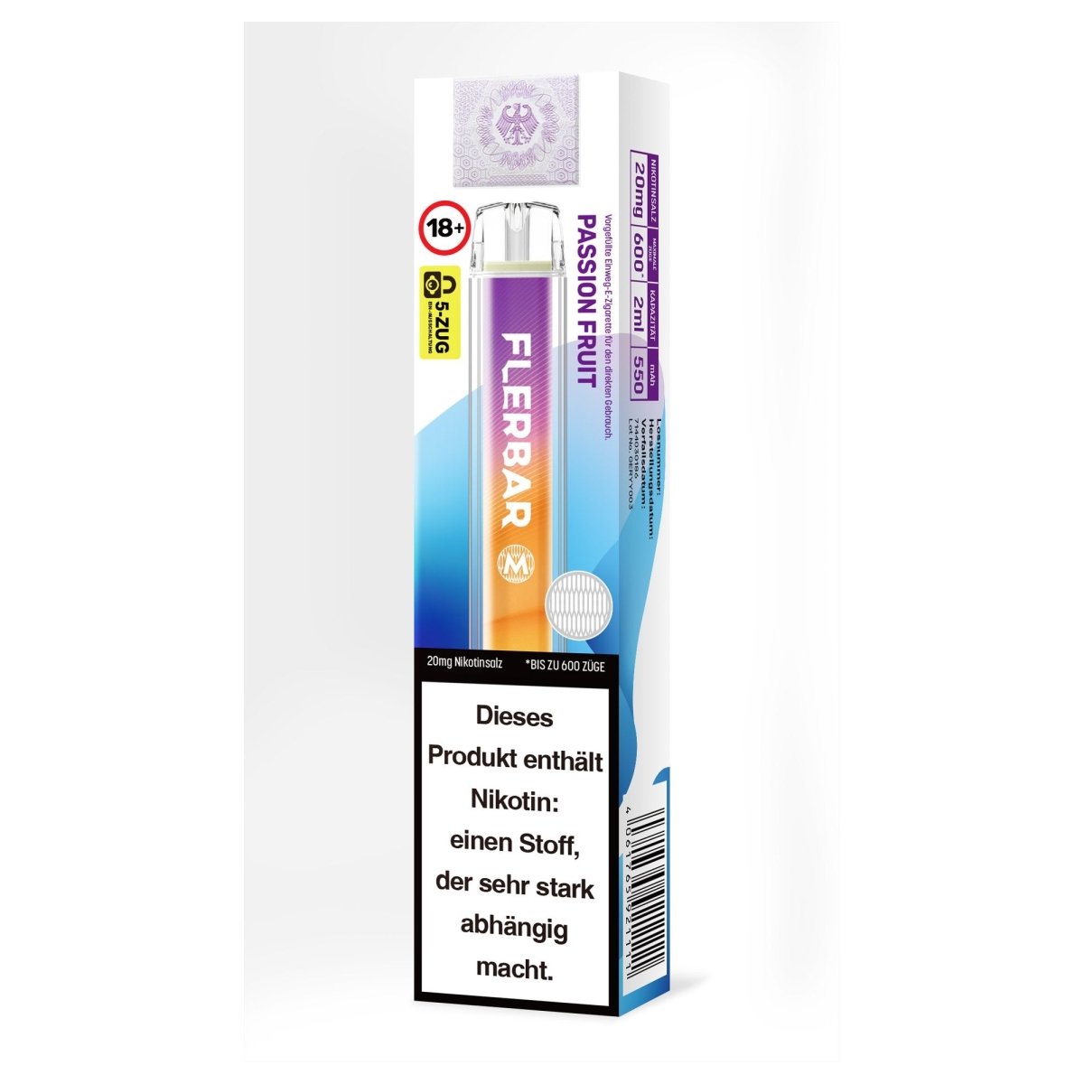 Flerbar M Einweg E-Zigarette 20mg – bis zu 600 Züge - Vapechamp.de
