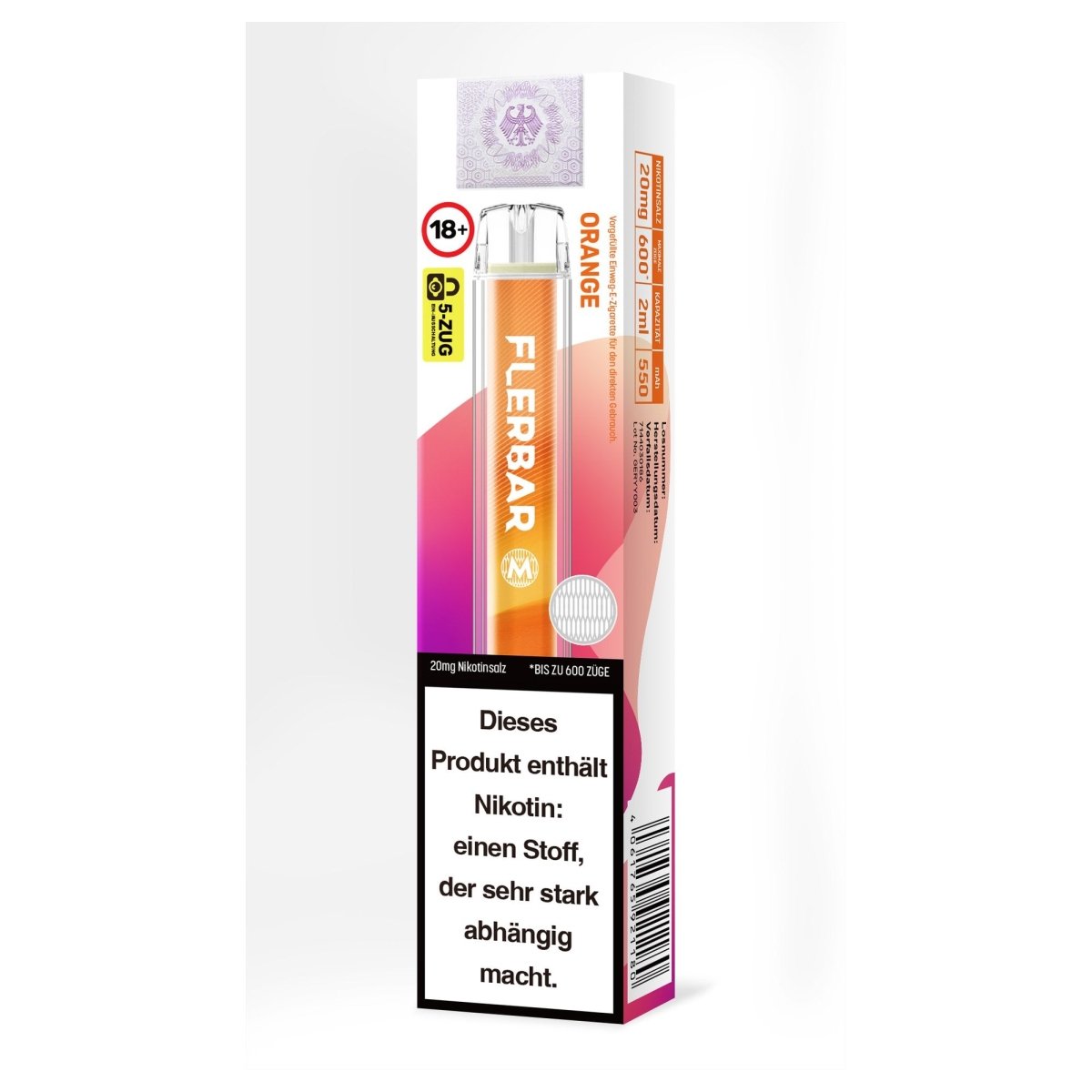 Flerbar M Einweg E-Zigarette 20mg – bis zu 600 Züge - Vapechamp.de