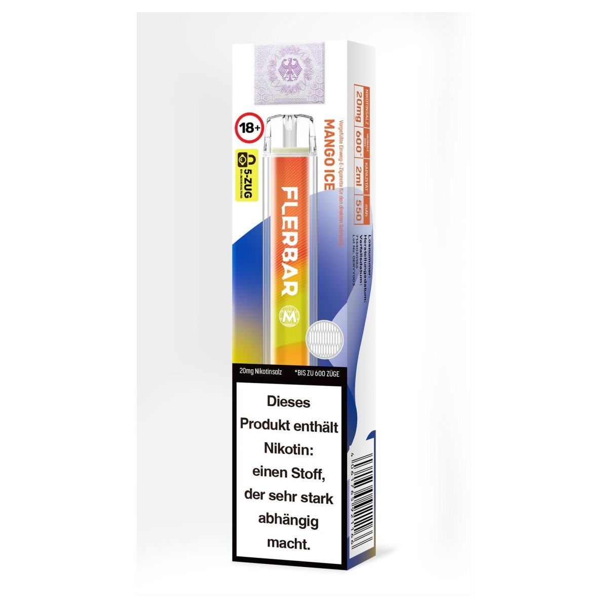 Flerbar M Einweg E-Zigarette 20mg – bis zu 600 Züge - Vapechamp.de