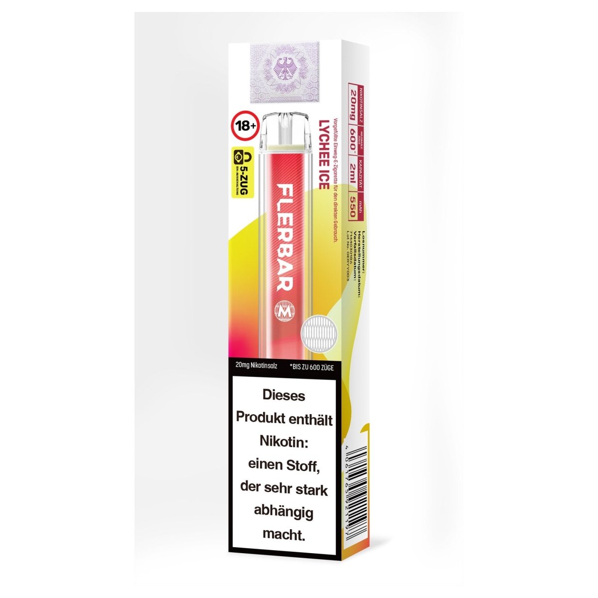 Flerbar M Einweg E-Zigarette 20mg – bis zu 600 Züge - Vapechamp.de