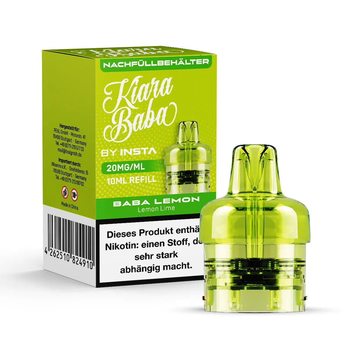 Kiara Baba Vape Refill Container 10ml Feal