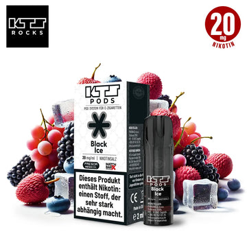 KTS Pods Black Ice - Traube, Blaubeere, Litschi, Brombeere - 20mg/ml für ELFA