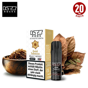 KTS Pods Gold Tobacco – Milde Tabaknoten – 20mg/ml für ELFA