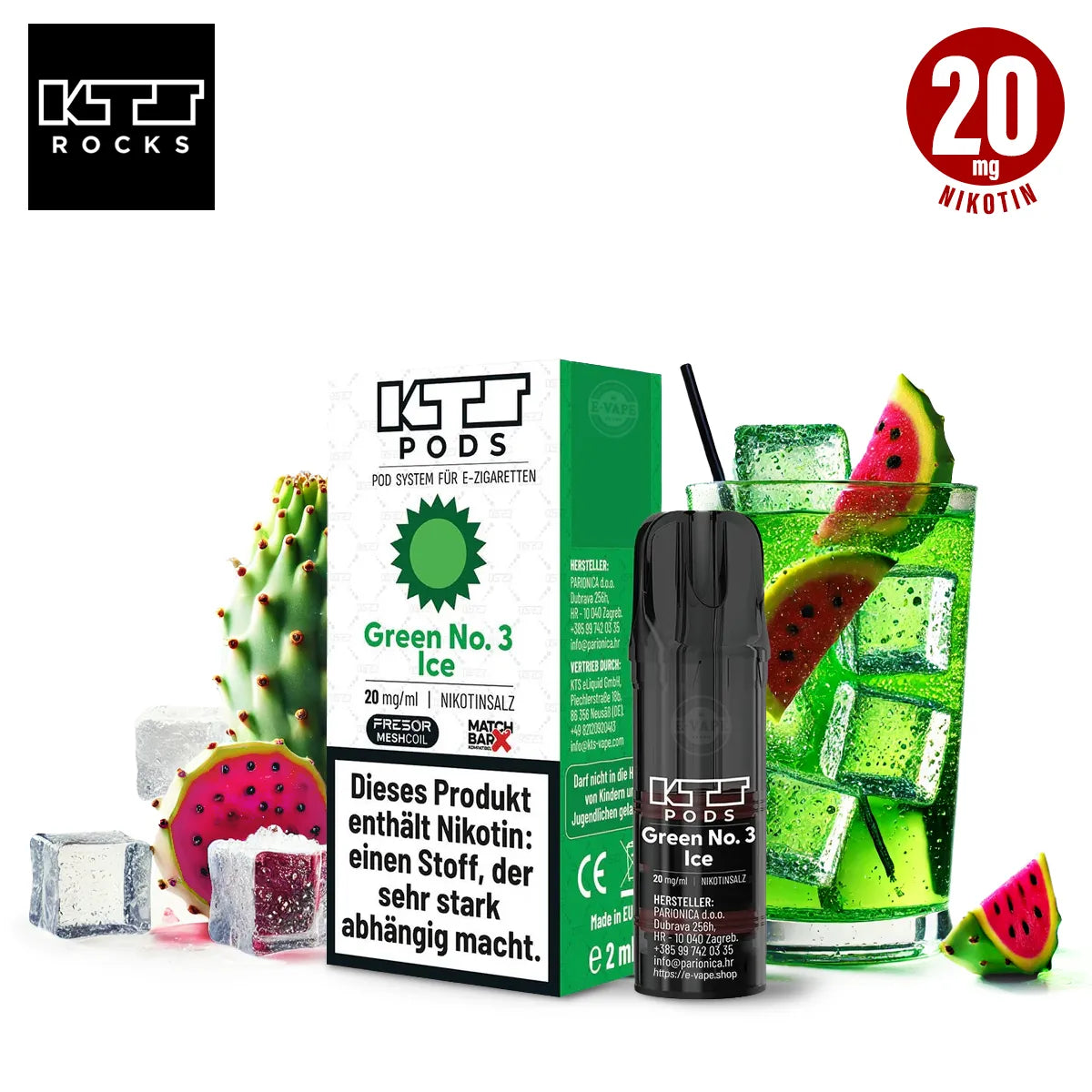 KTS Pods Green No.3 Ice für ELFA