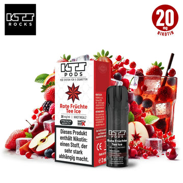 KTS Pods Rote Früchte Tee Ice – Früchtetee & Frische – 20mg/ml für ELFA