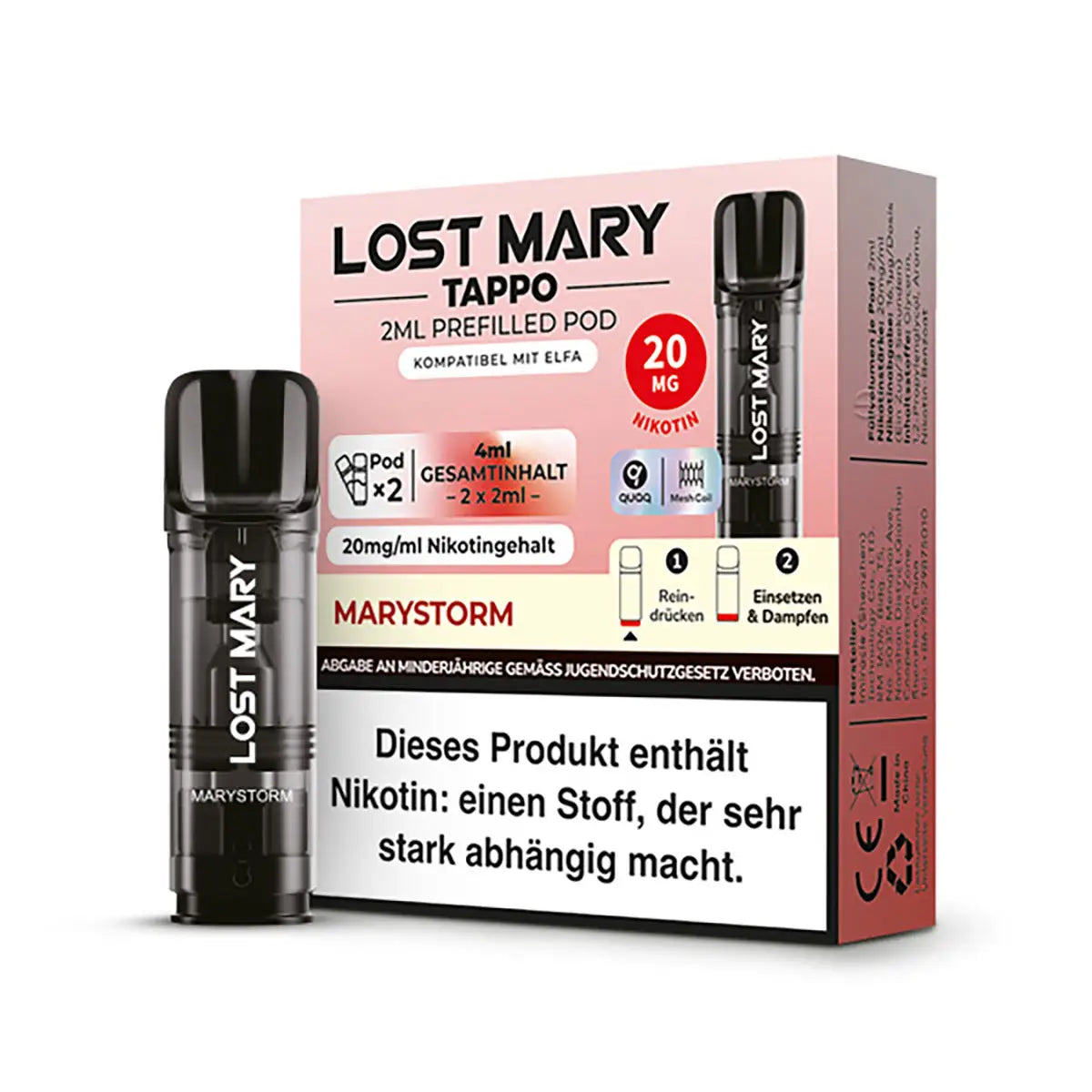 Elfbar Pods Marystorm 20mg Ⓣ TAPPO für ELFA - Elfbar600.Bayern