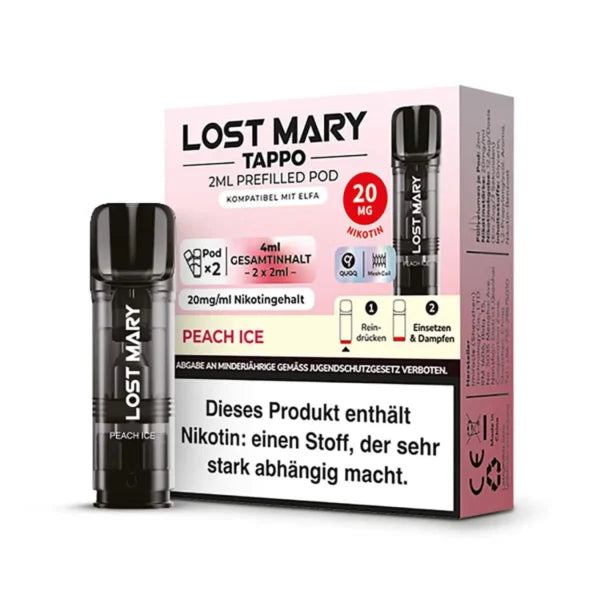 Elfbar Pods Peach Ice 20mg Ⓣ TAPPO für ELFA Elfbar