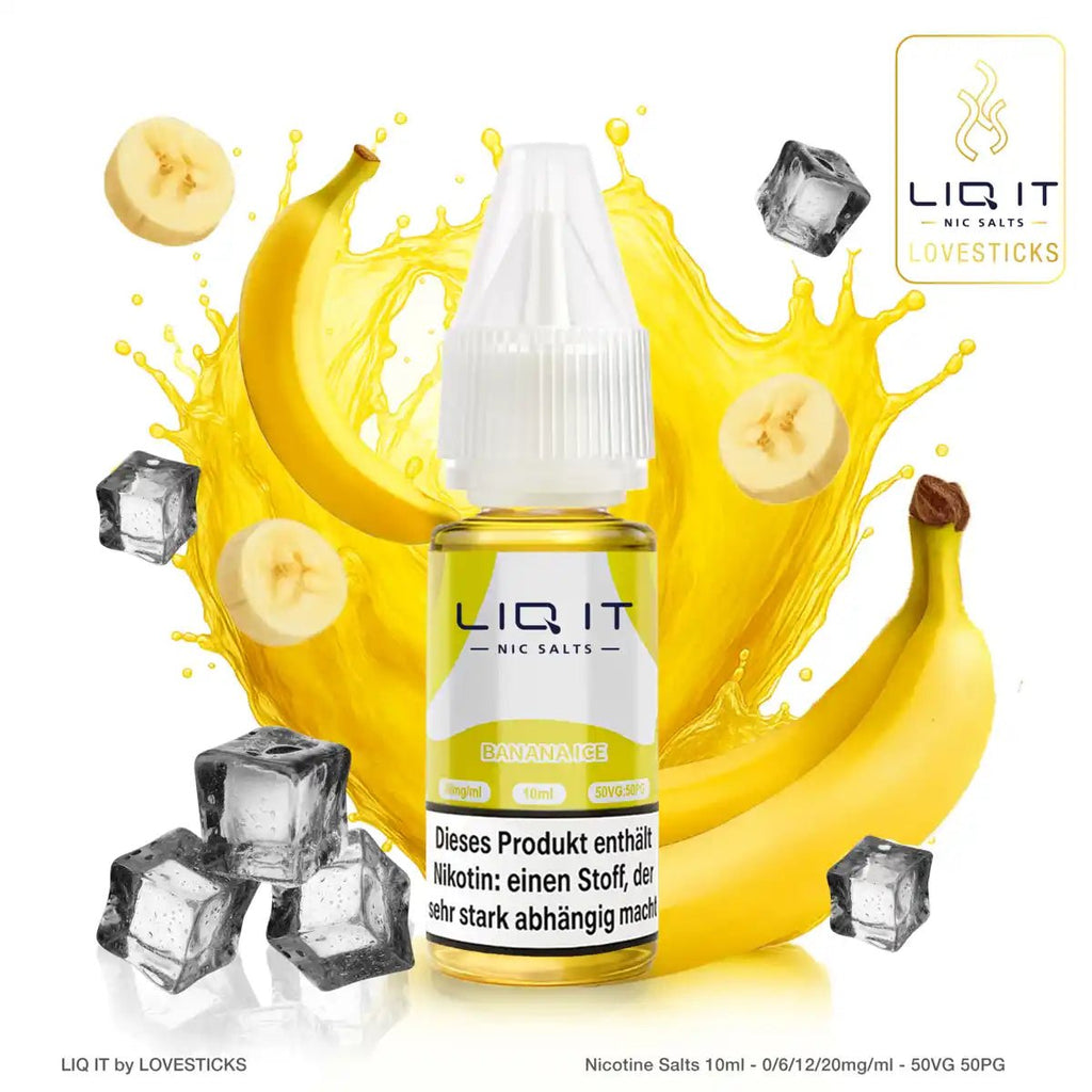 Lovesticks LiQ iT Liquid 0 mg/ml nikotinfrei ⓿ – Banana Ice