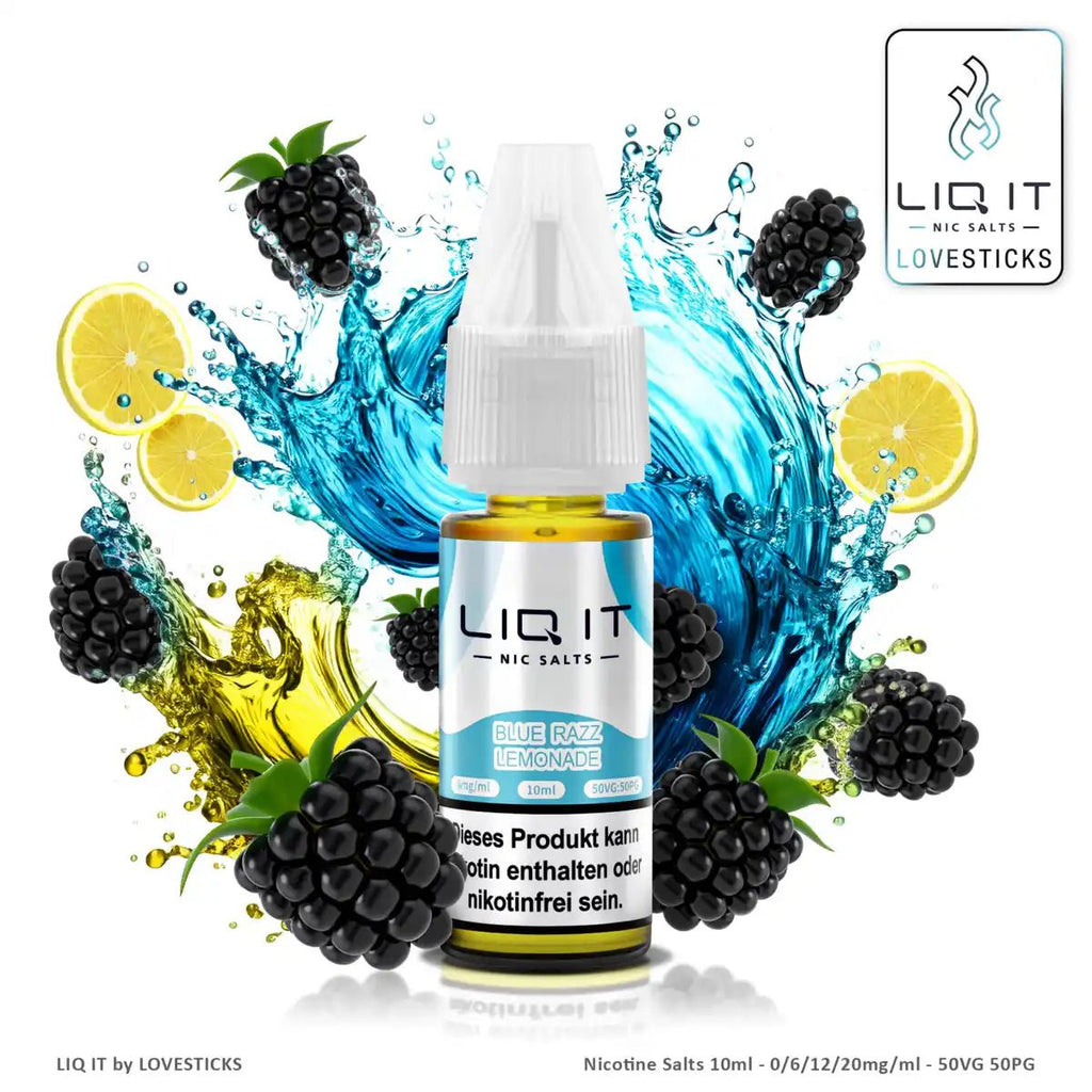 Lovesticks LiQ iT Liquid 0 mg/ml nikotinfrei ⓿ – Blue Razz Lemonade