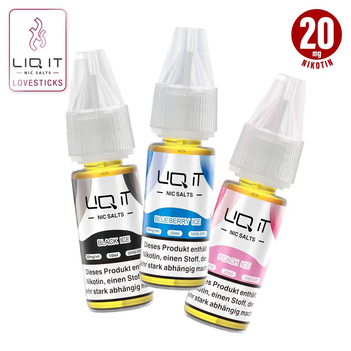 Lovesticks LiQ iT Nikotinsalz Liquid 6/12/20 mg/ml - Vapechamp.de