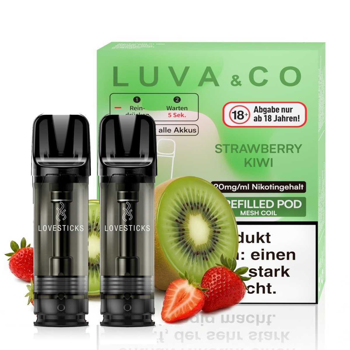 luva pods günstig kaufen Luva & Co Pods 20 mg/ml 2 Stk. – Elfbar Pods kompatibel