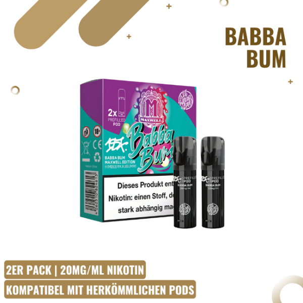 187 Strassenbande Pods Babba Bum – Maxwell Edition 20mg – ELFA kompatibel