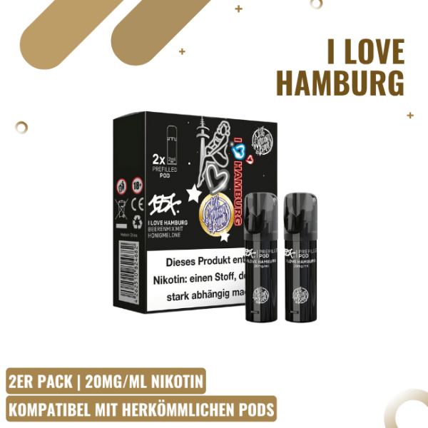187 Strassenbande Pods I Love Hamburg 20mg – ELFA kompatibel