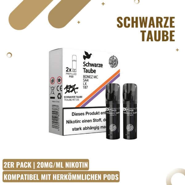 187 Strassenbande Pods Schwarze Taube 20mg – ELFA kompatibel