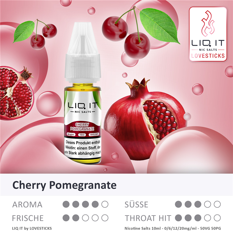 Lovesticks LIQ IT Cherry Pomegranate Liquid 0-20mg - Elfbar600.Bayern