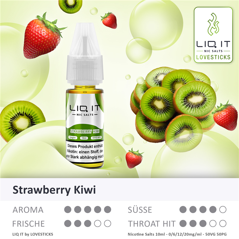 Lovesticks LIQ IT Strawberry Kiwi Liquid 0-20mg - Elfbar600.Bayern