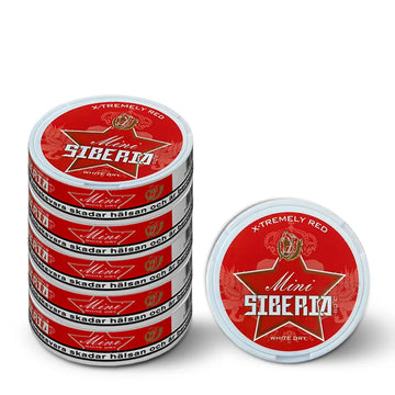 Siberia -80° Red Extremely Strong White Dry Mini 5er Pack SNUS / Kautabak Nikotin Pouches