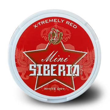 Siberia -80° Red Extremely Strong White Dry Mini SNUS / Kautabak Nikotin Pouches