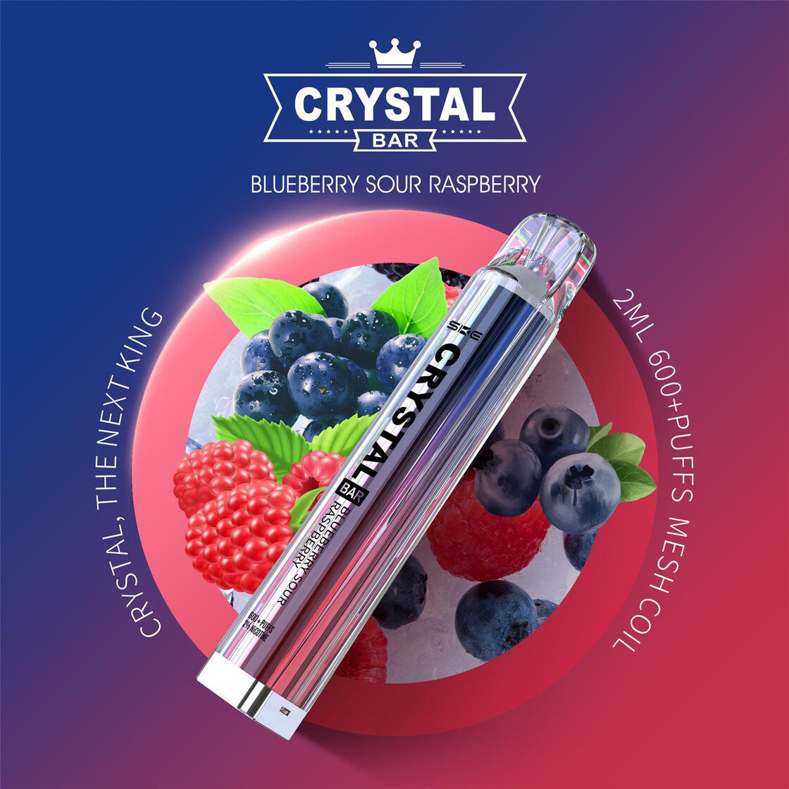 Crystal Bar Blueberry Sour Raspberries SKE Crystal