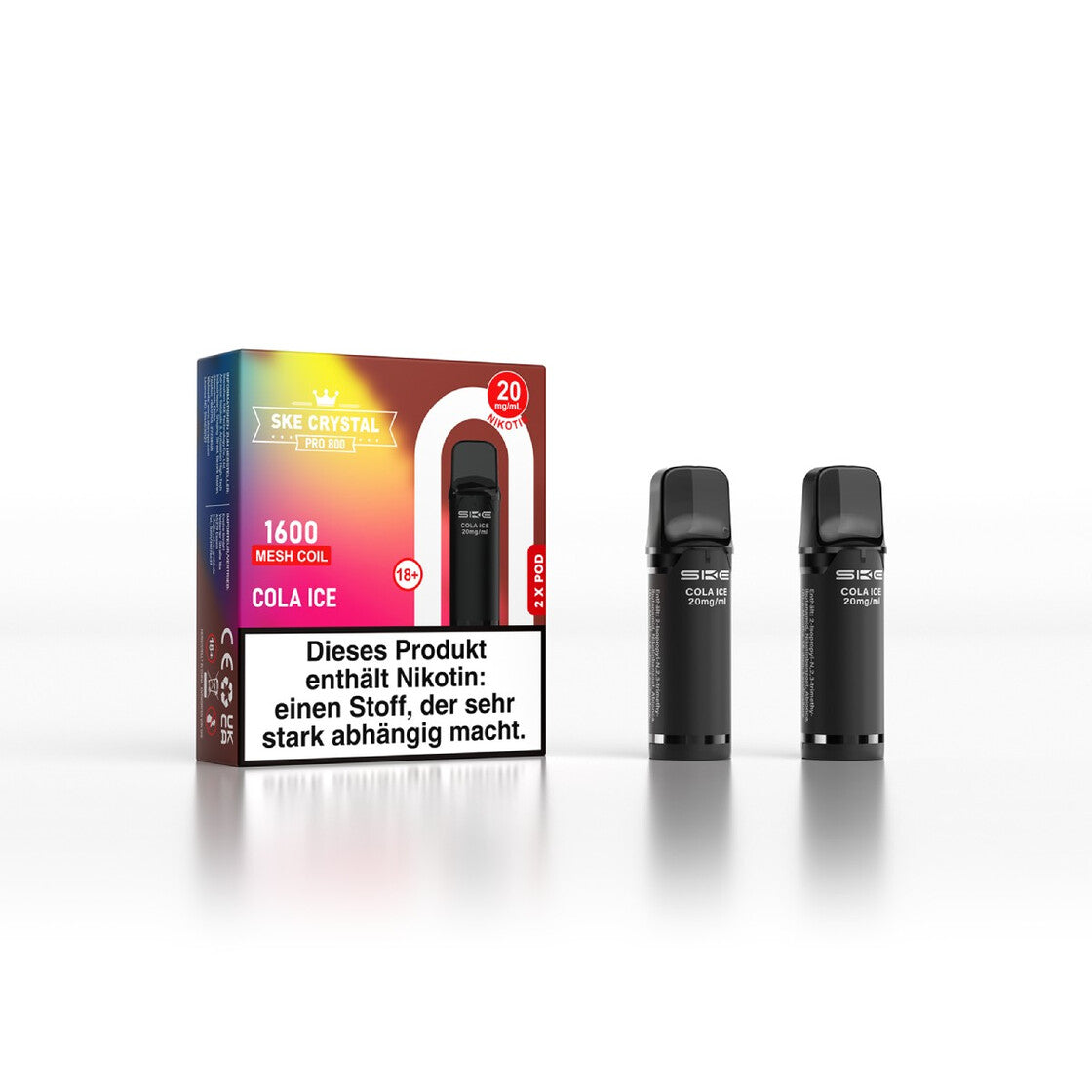 SKE Crystal Pro 800 Pod - Alle Sorten Vapechamp.de